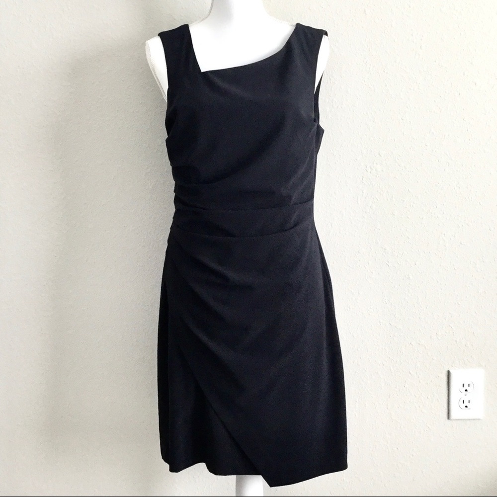 Suzi Chen Navy Pleated Dress Sz 10
